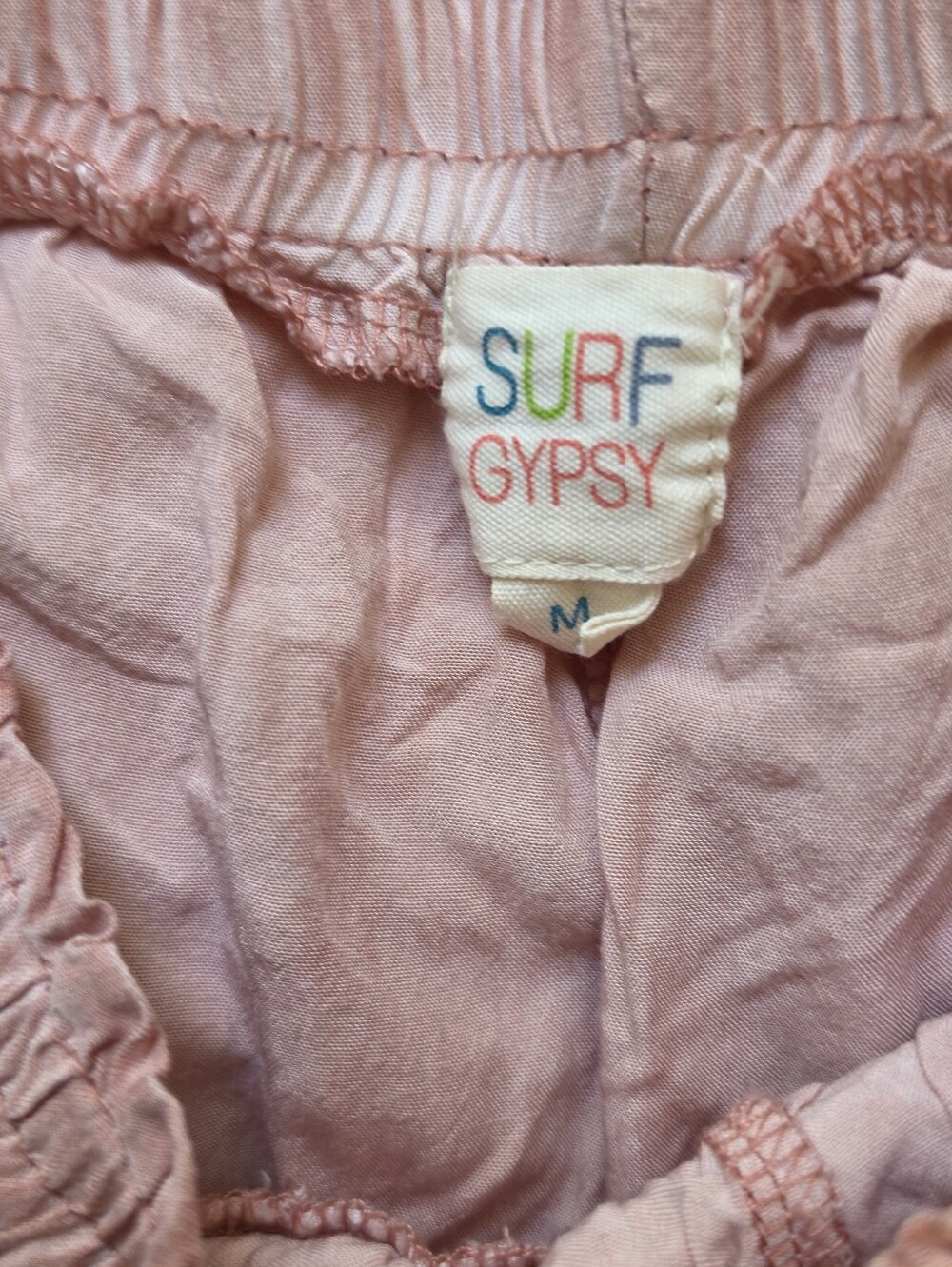 Surf Gypsy Peach Crochet-Trim Beach Coverup Pants - Picture 3 of 7